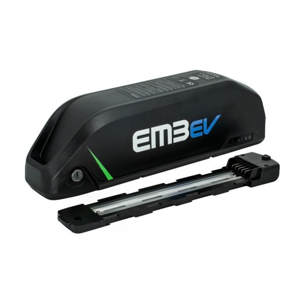 EM3ev Jumbo Shark 1405 52V 17Ah eBike battery kit with charger, mount, and accessories