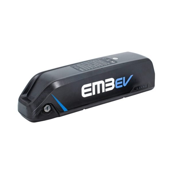 Side view of the EM3ev Super Shark 1404 52V 13.5Ah ebike battery