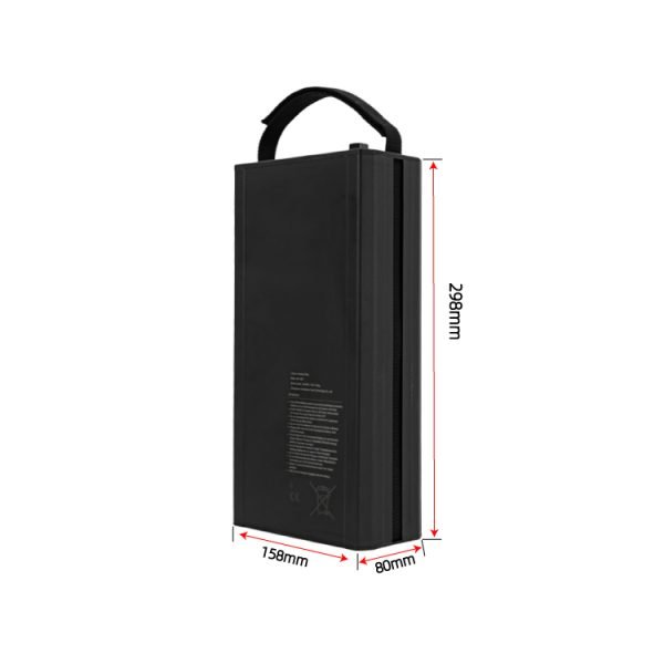 EM3EV Rhino 72V 15Ah ebike battery dimensions diagram